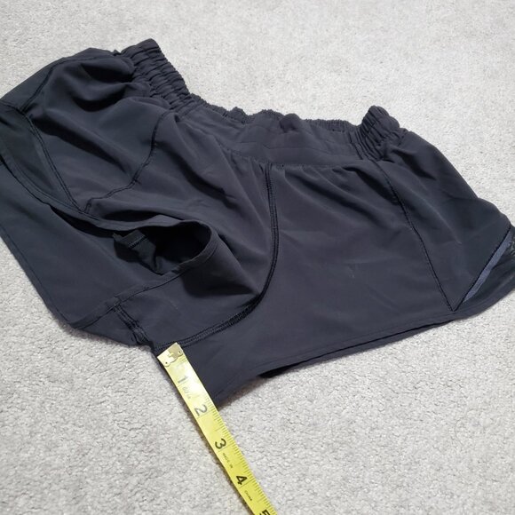LULULEMON Hotty Hot Shorts 2 II Swift Mesh Lined Running Gym Black Womens 8 x 2" - Picture 15 of 16